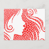 Red Hearts Happy Valentine's Day Briefkaart (Voorkant)