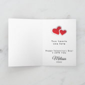 Red Hearts Happy Valentine's Day Feestdagen Kaart (Binnen)