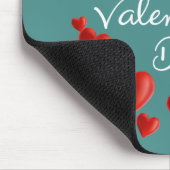 Red Hearts Happy Valentine's Day | Mousepad Muismat (Hoek)
