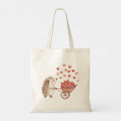 Red Hearts Hedgehog Tote Bag (Achterkant)
