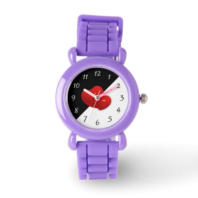 Red hearts horloge (Voorkant)