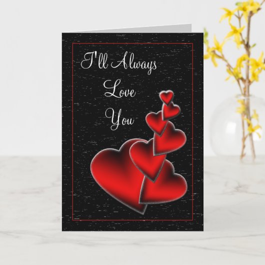 Red Hearts houden van Kaart (Gele Bloem)