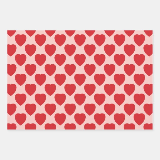Red Hearts  Inpakpapier Vel (Voorkant)