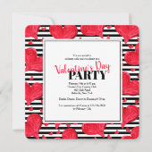 Red Hearts Invitation Kaart (Voorkant)