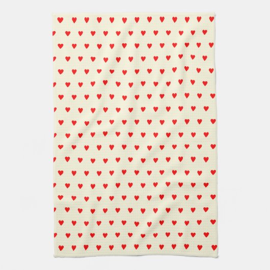 Red Hearts keukenhanddoek (Verticaal)