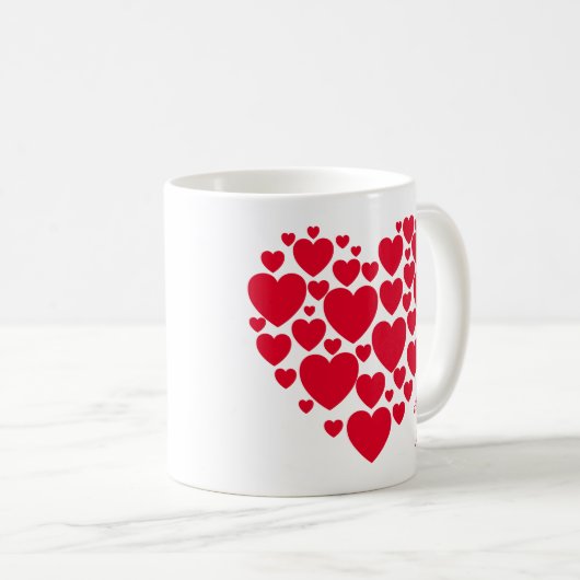 Red hearts koffiemok (Voorkant rechts)