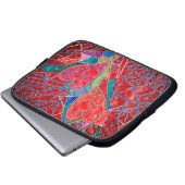 Red hearts laptop sleeve (Voorkant onderkant)