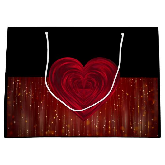 Red Hearts Large Cft Bag Groot Cadeauzakje (Voorkant)