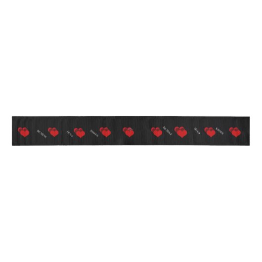 Red Hearts-lint Grosgrain Lint (Voorkant)