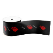 Red Hearts-lint Grosgrain Lint (Spoel)