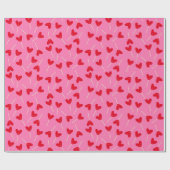 Red Hearts Lollipops Love Valentine's Day Pink Cadeaupapier (Vlak)