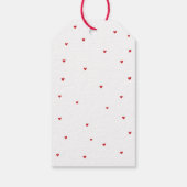 Red Hearts Love Happy Valentine's Day Cadeaulabel (Achterkant)