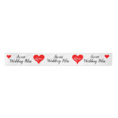 Red Hearts Love Sweet Wedding Bliss 3 INCH Satijnen Lint (Voorkant)
