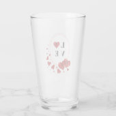 Red Hearts Love Unieke Drink Glass Tumbler (Achterkant)