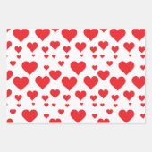 Red Hearts Love Valentijn Inpakpapier Vel (Voorkant 2)