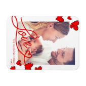 Red Hearts Love Valentijnsdag Photo Magnet Magneet (Horizontaal)