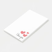 Red Hearts Love You Wedding, Party, Vrijgezellenfe Post-it® Notes (Schuin)
