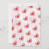 Red Hearts Modern Love Trendy Birthday Card (Achterkant)