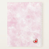 Red Hearts Modern Love Trendy Planner (Achterkant)