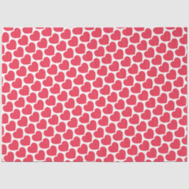 Red Hearts Modern Sweet Love Notes Fun Tissuepapier