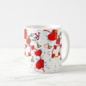 Red Hearts Mok Happy Birthday Mok (Voorkant rechts)