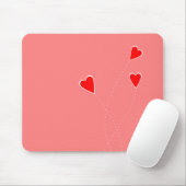 Red Hearts Mousepad Muismat (Met muis)