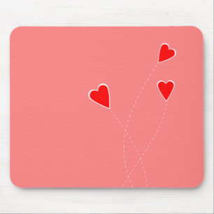 Red Hearts Mousepad Muismat