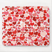 Red Hearts Mousepad Muismat (Voorkant)