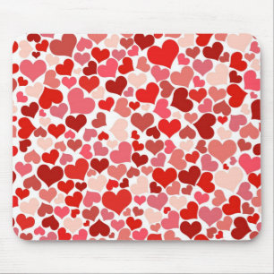 Red Hearts Mousepad Muismat