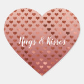 Red Hearts Ombre Hart Sticker (Voorkant)