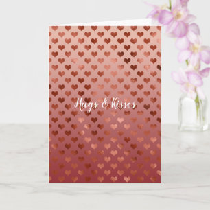 Red Hearts Ombre Kaart