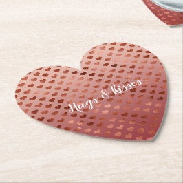 Red Hearts Ombre Kartonnen Onderzetters