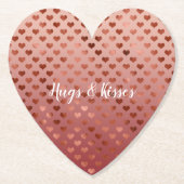 Red Hearts Ombre Kartonnen Onderzetters (Voorkant)