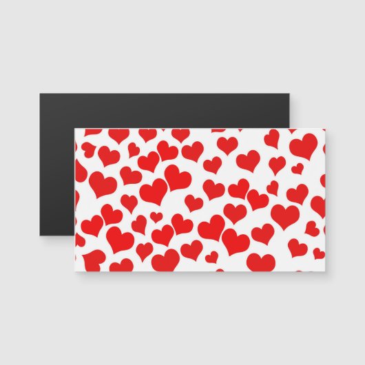 Red Hearts on Blank (Achtergrondkleur toevoegen) (Voorkant / Achterkant)
