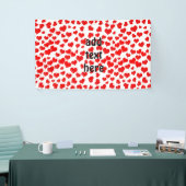 Red Hearts on Blank (Achtergrondkleur toevoegen) Spandoek (Beurs)
