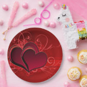 Red Hearts Paper Bord 9-inch Love Valentijn (Feest)