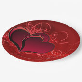 Red Hearts Paper Bord 9-inch Love Valentijn (Gekanteld)