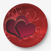Red Hearts Paper Bord 9-inch Love Valentijn (Voorkant)