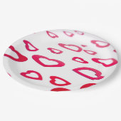 Red hearts papieren bordje (Gekanteld)