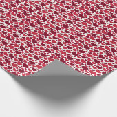 Red Hearts Patroon Cadeaupapier (Hoek)