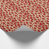 Red Hearts Patroon Cadeaupapier (Hoek)