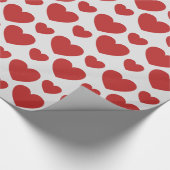 Red Hearts Patroon Cadeaupapier (Hoek)
