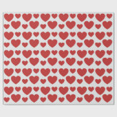 Red Hearts Patroon Cadeaupapier (Vlak)