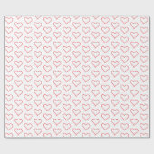 Red Hearts Patroon Cadeaupapier (Vlak)