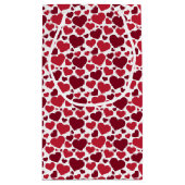 Red Hearts Patroon Klein Cadeauzakje (Achterkant)