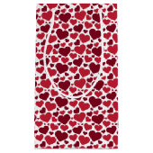 Red Hearts Patroon Klein Cadeauzakje (Voorkant)
