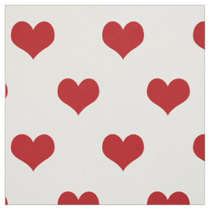 Red Hearts Patroon Stof