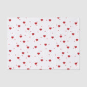 Red Hearts Patroon Tissuepapier (Voorkant)