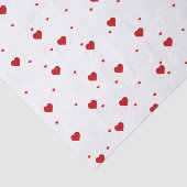 Red Hearts Patroon Tissuepapier (Detail)