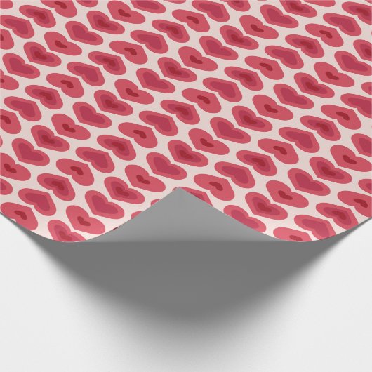 Red Hearts Pattern – Christmas & Valentine’s Day D Cadeaupapier (Hoek)